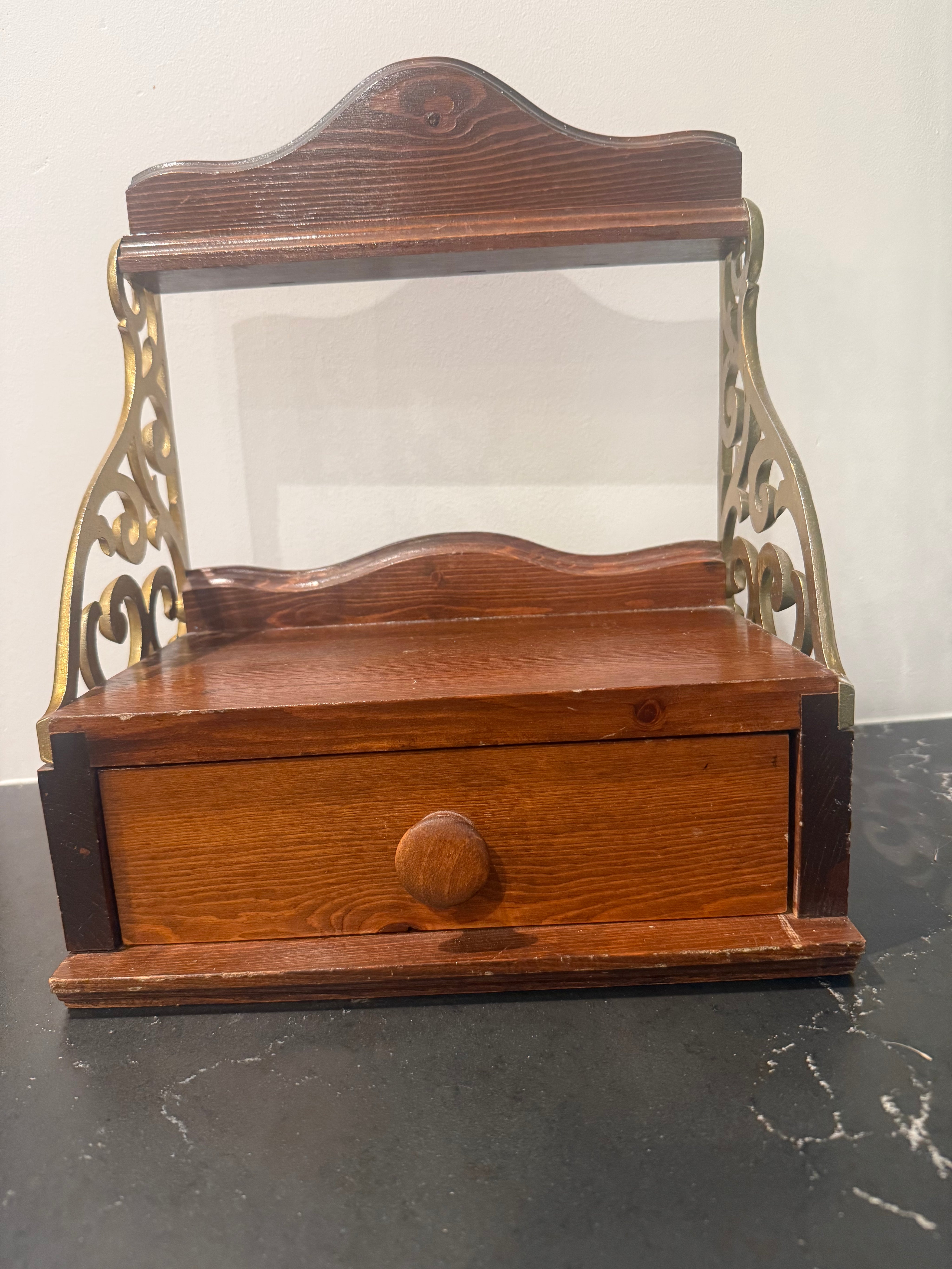 VTG wall mounted shelf with drawer