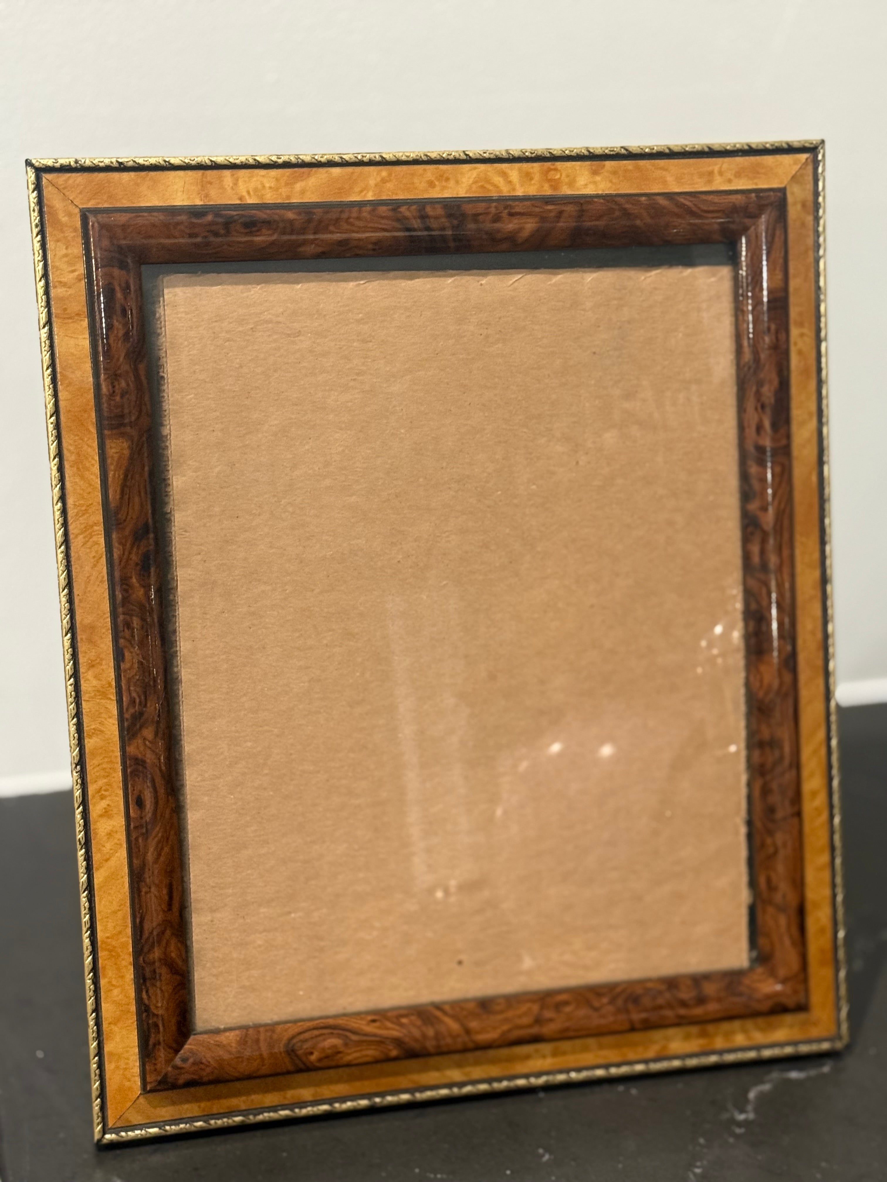 Two-Toned Wood and Gold Frame
