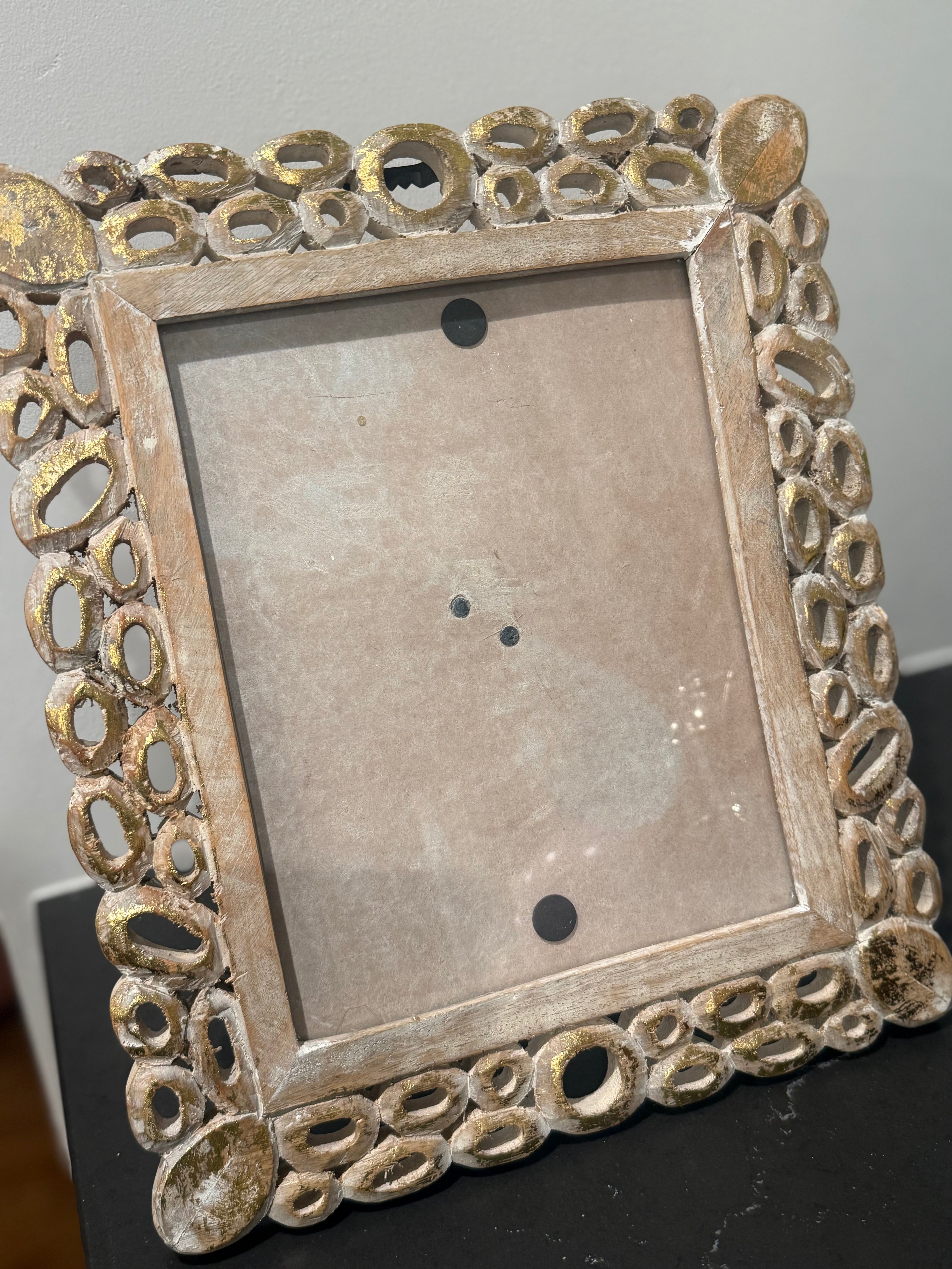 Carved White and Gold Frame