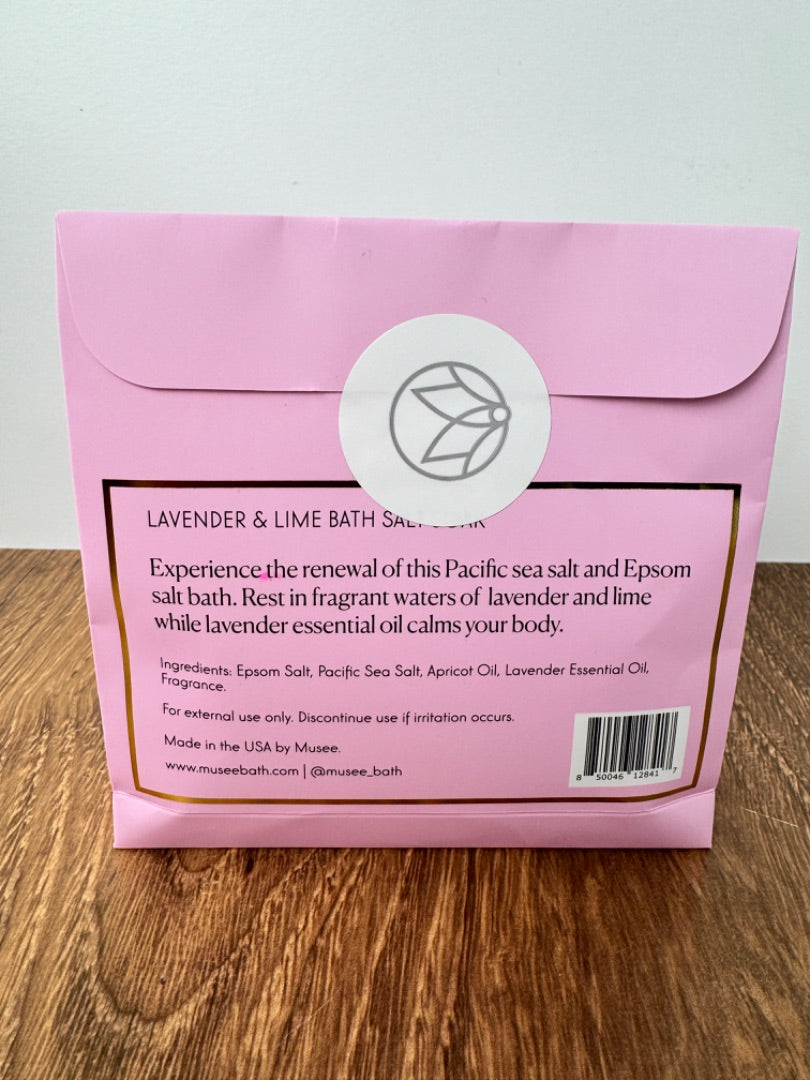 Lavender & Lime Mini Bath Salt Soak