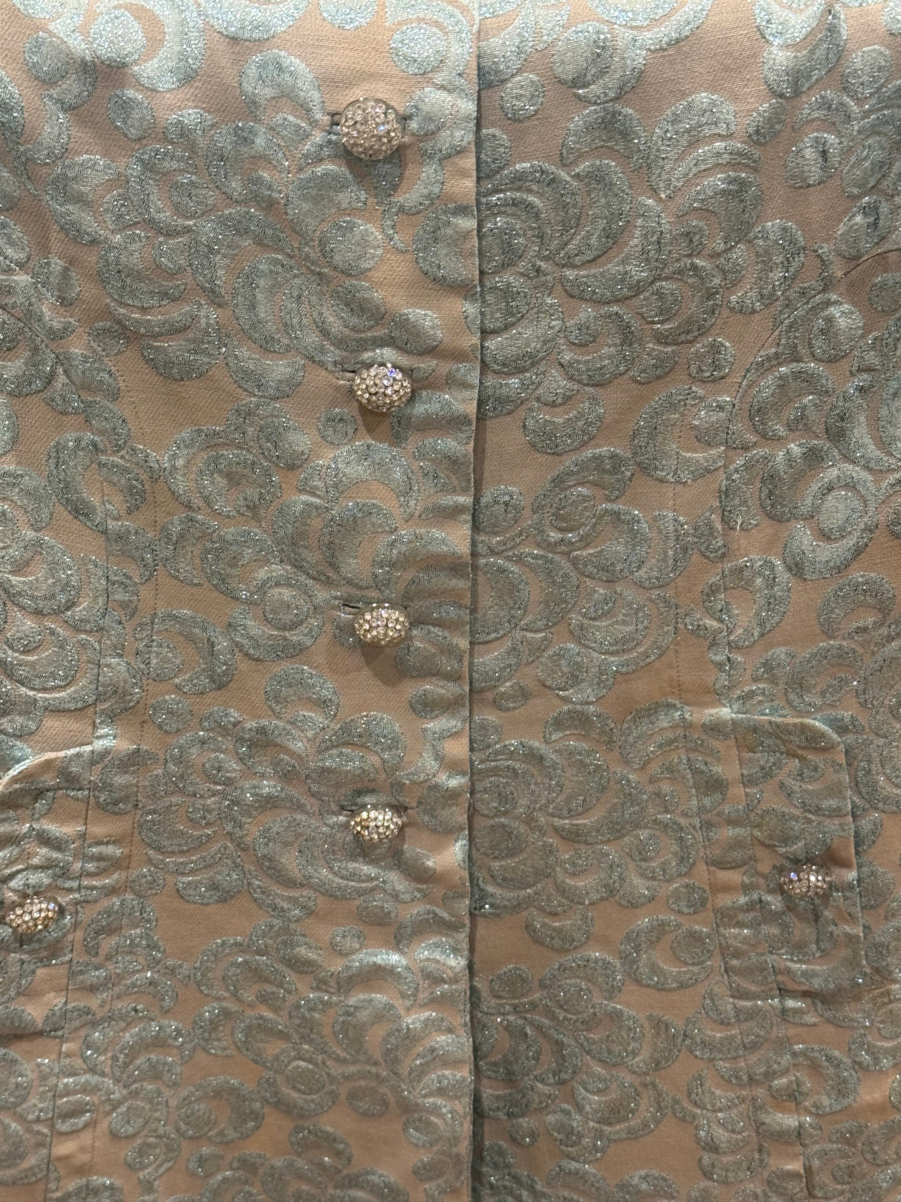 VTG 1960s metallic cocktail dress