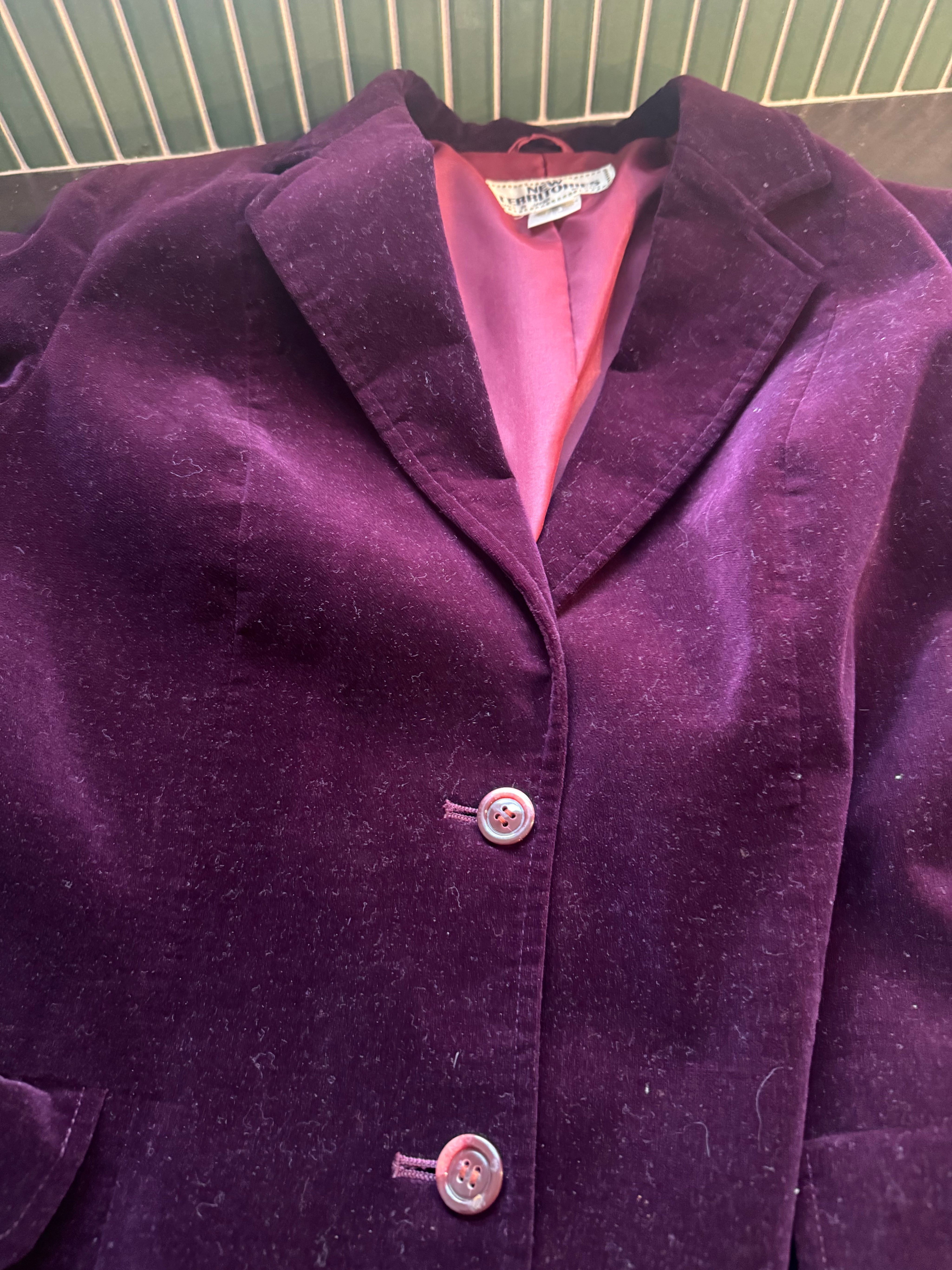 VTG Plum Velvet Blazer
