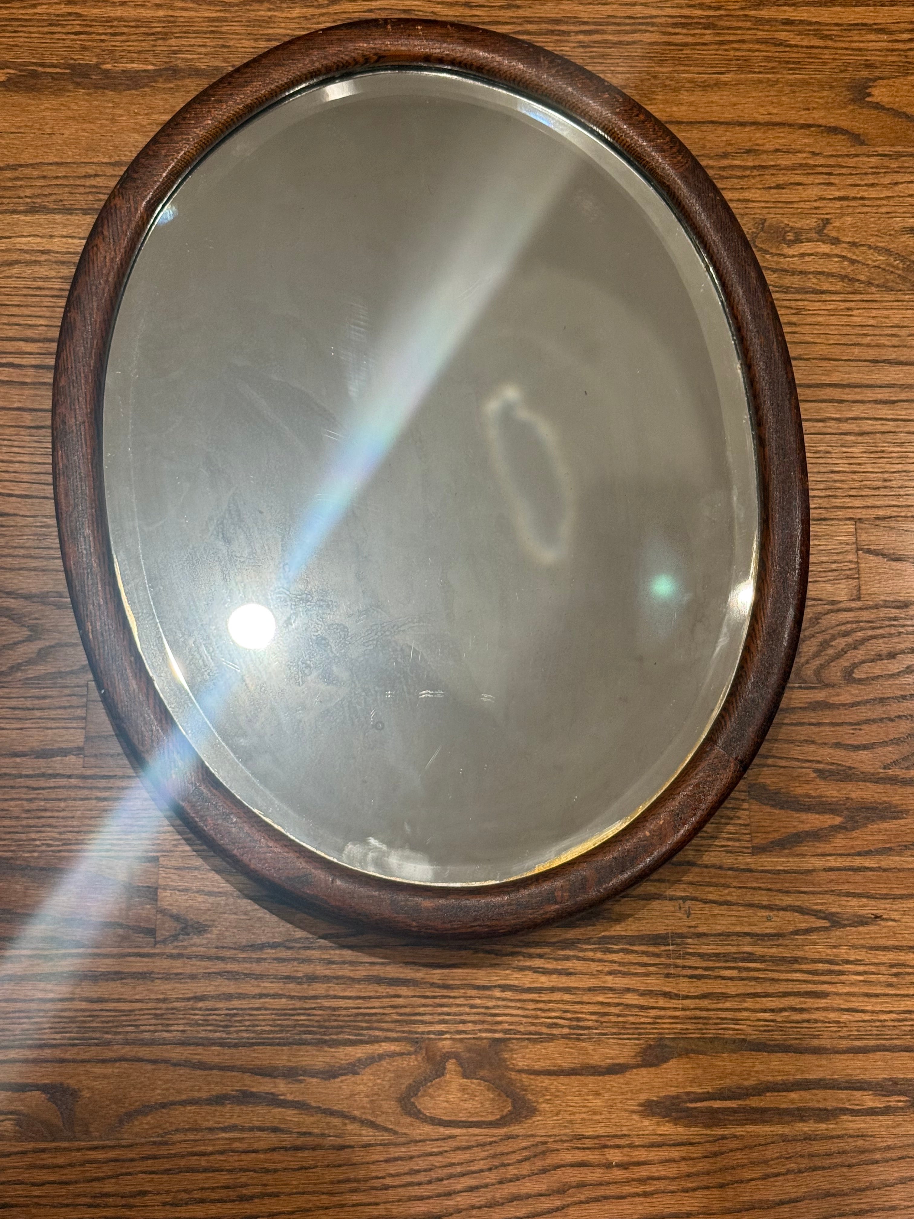 Antique Beveled Oval Mirror
