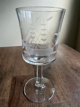 Clipper Ship Wine Glass