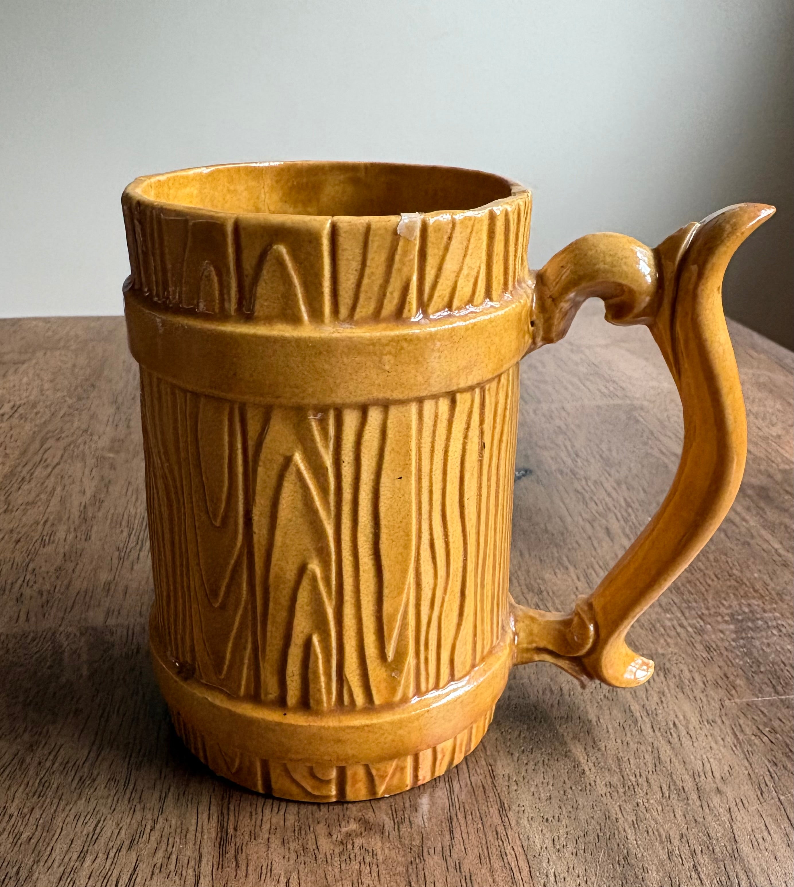 Vintage Ceramic Barrel Mug