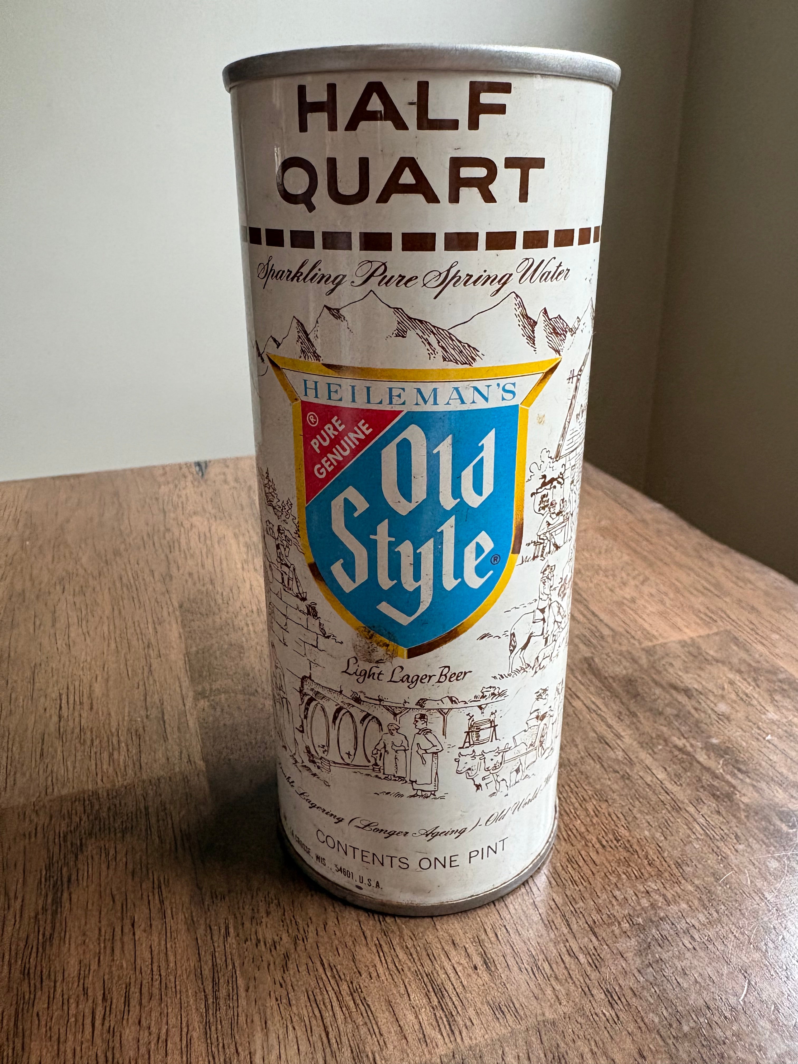 Vintage Old Style Half Quart Can