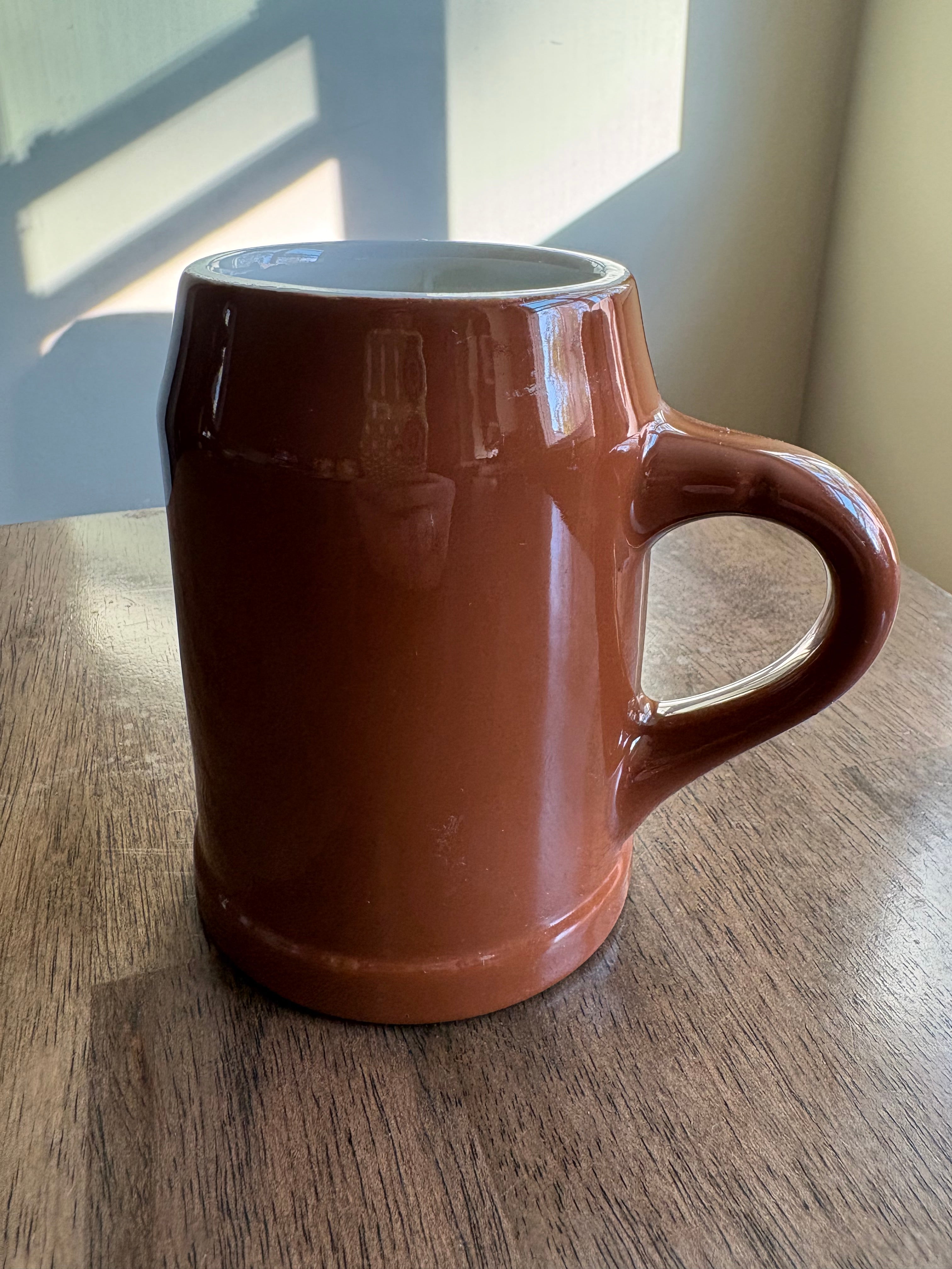 Hall Brown Ceramic Beer Stein