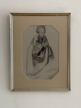 Vintage Original Signed Figure Study - (0222)