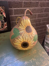 Gourd Birdhouse-Hand Painted Sunflowers