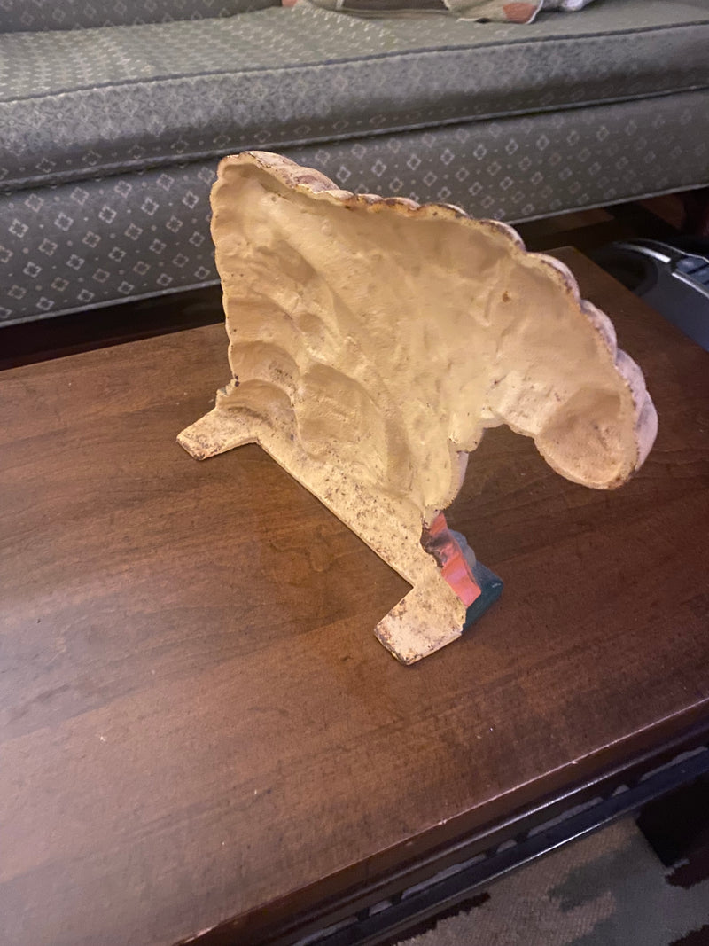 Cast Iron Cornucopia Door Stop — alternate view