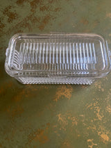Vtg Glass Covered Refrigerator Dish