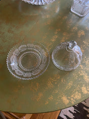 EAPG Glass Domed Butter Dish with Lid-D C Jenkins #514
