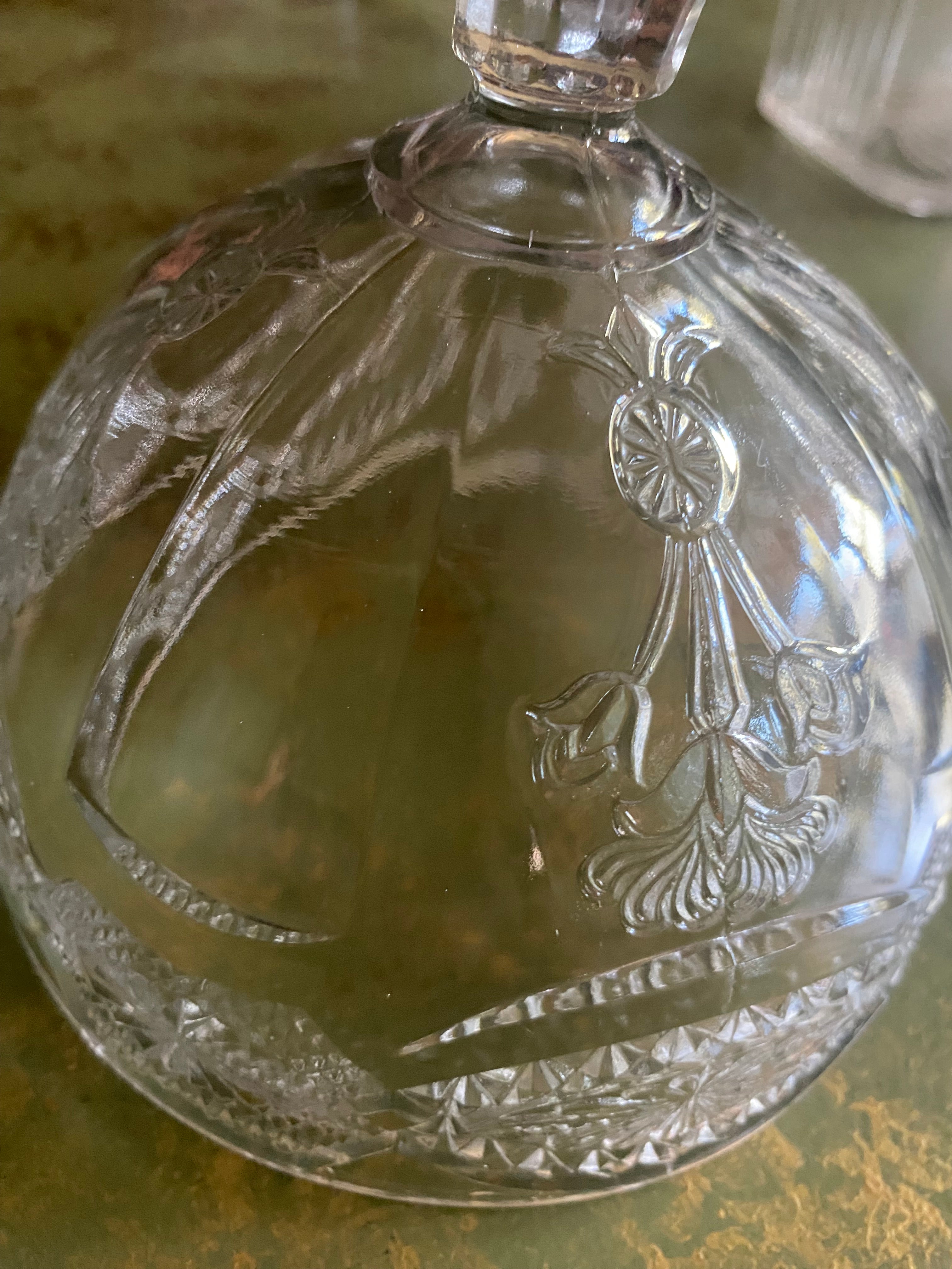 EAPG Glass Domed Butter Dish with Lid-D C Jenkins #514