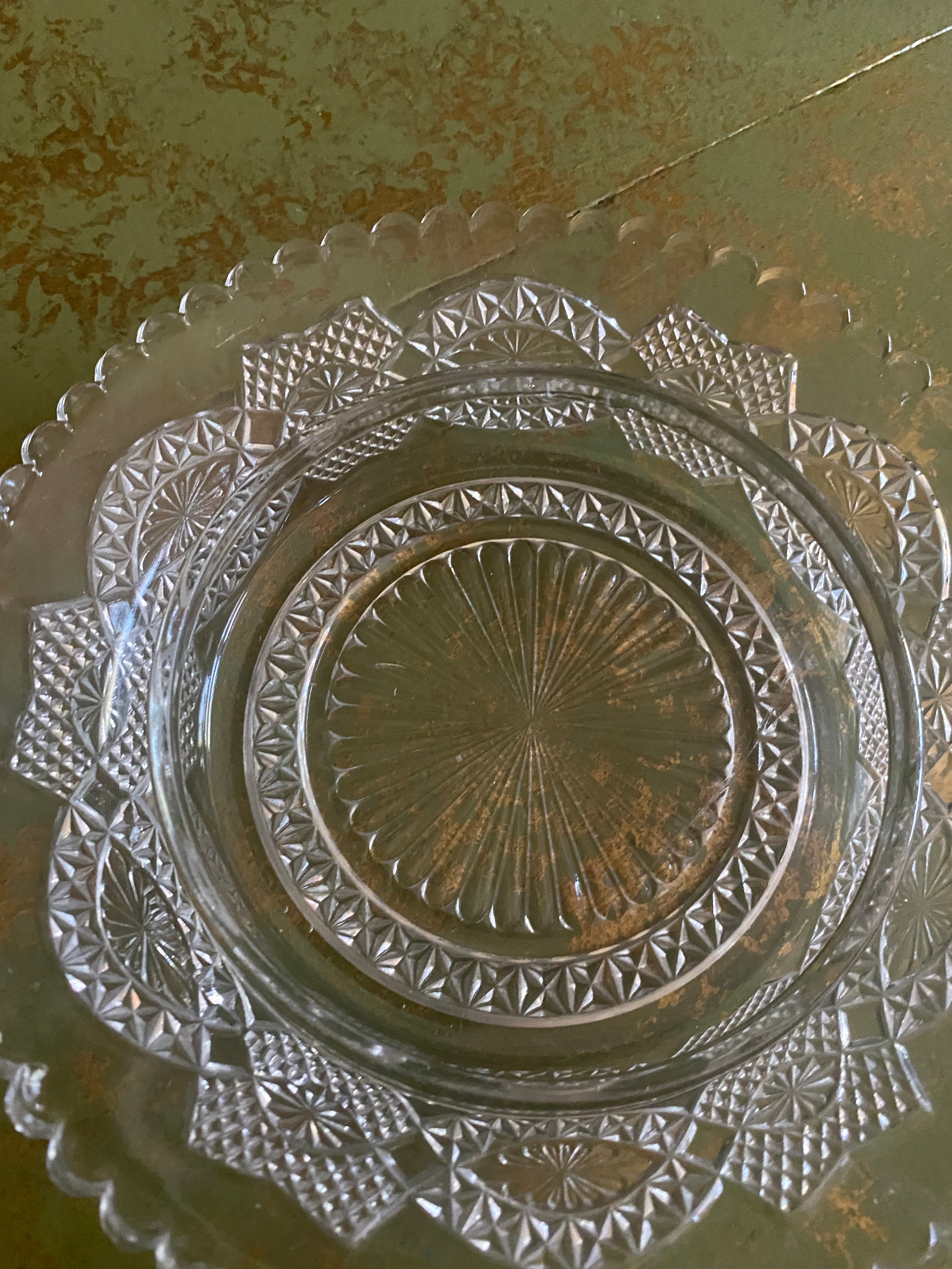 EAPG Glass Domed Butter Dish with Lid-D C Jenkins #514