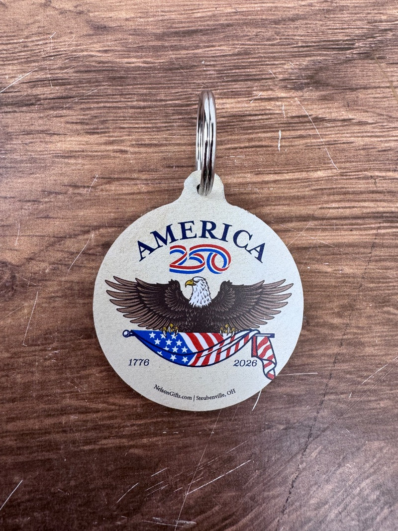 Vintage Car | America 250 Key Chain — alternate view