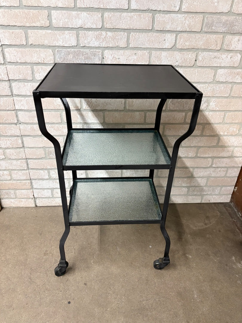 Vintage Black Medical Stand Cart