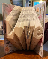 Folded Book - Love w/Pink Floral cover sheet
