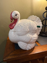 CERAMIC TURKEY TUREEN AND LADLE