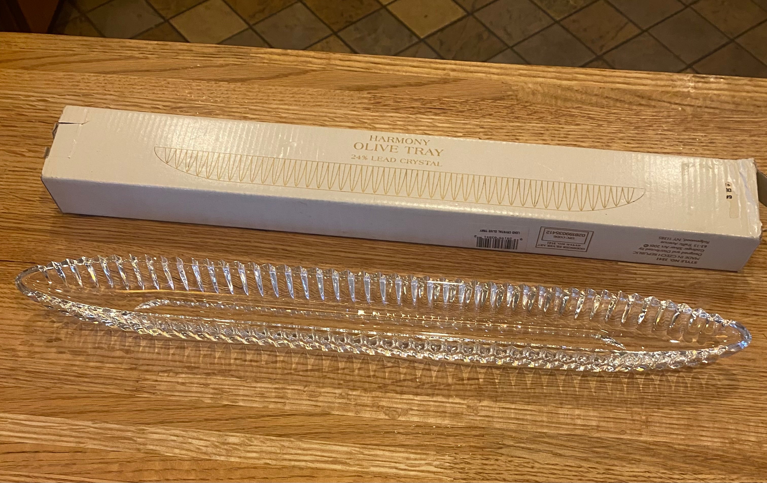 Harmony Olive Tray-Lead Crystal-w\Box
