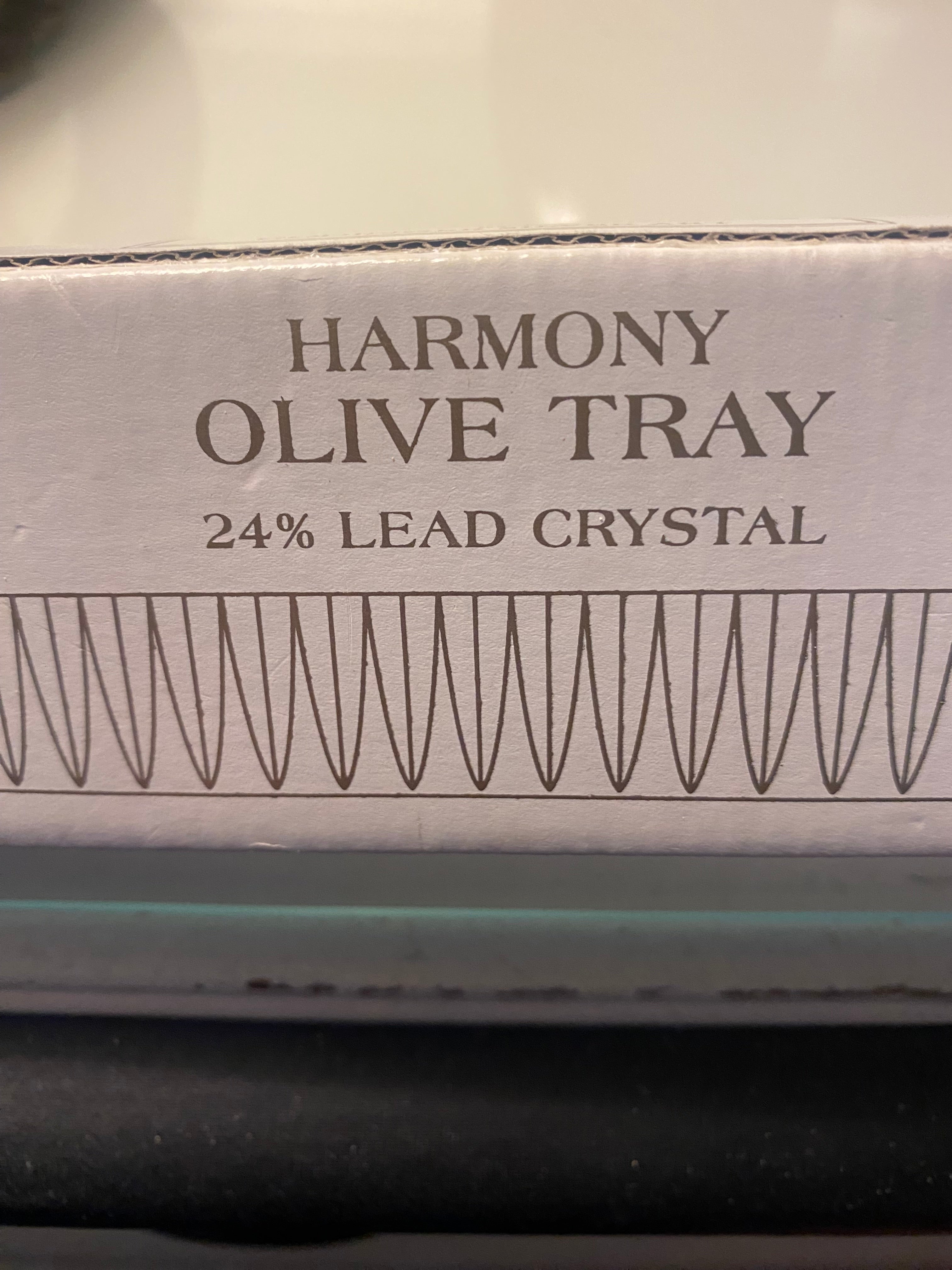 Harmony Olive Tray-Lead Crystal-w\Box