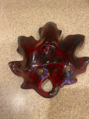 Vtg Ceramic Maple Leaf Trinket dish