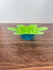 Torre & Tagus Blue & Green Flower Votive Holder or Trinket Dish