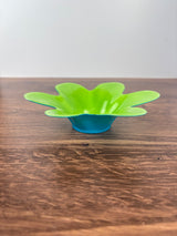 Torre & Tagus Blue & Green Flower Votive Holder or Trinket Dish