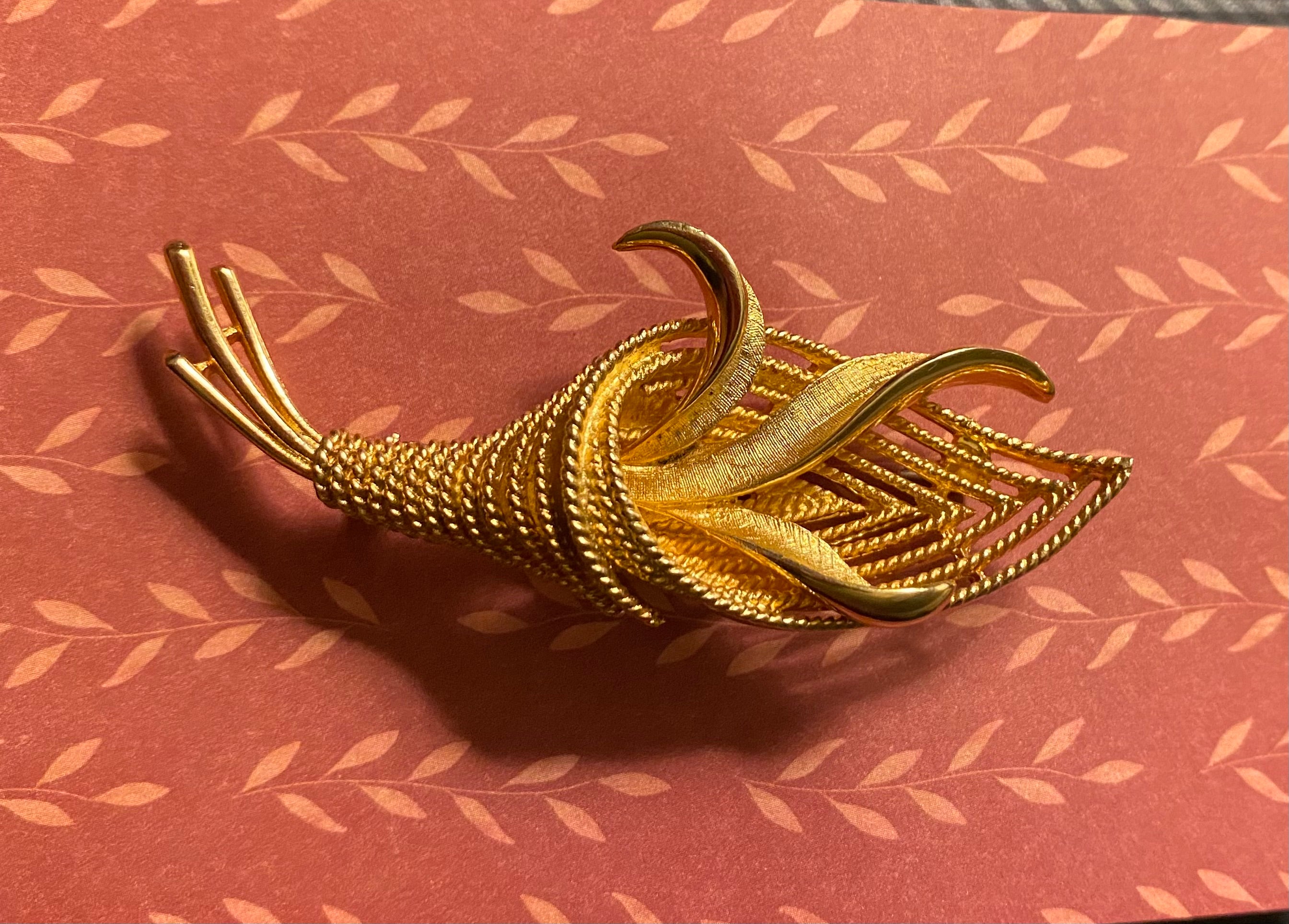 Coro Horn of Plenty Brooch