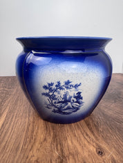 Vintage Ironstone Jardiniera Planter - Blue & White Staffordshire