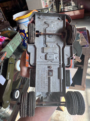 Orange Metal Truck & Flatbed Trailer (Set)