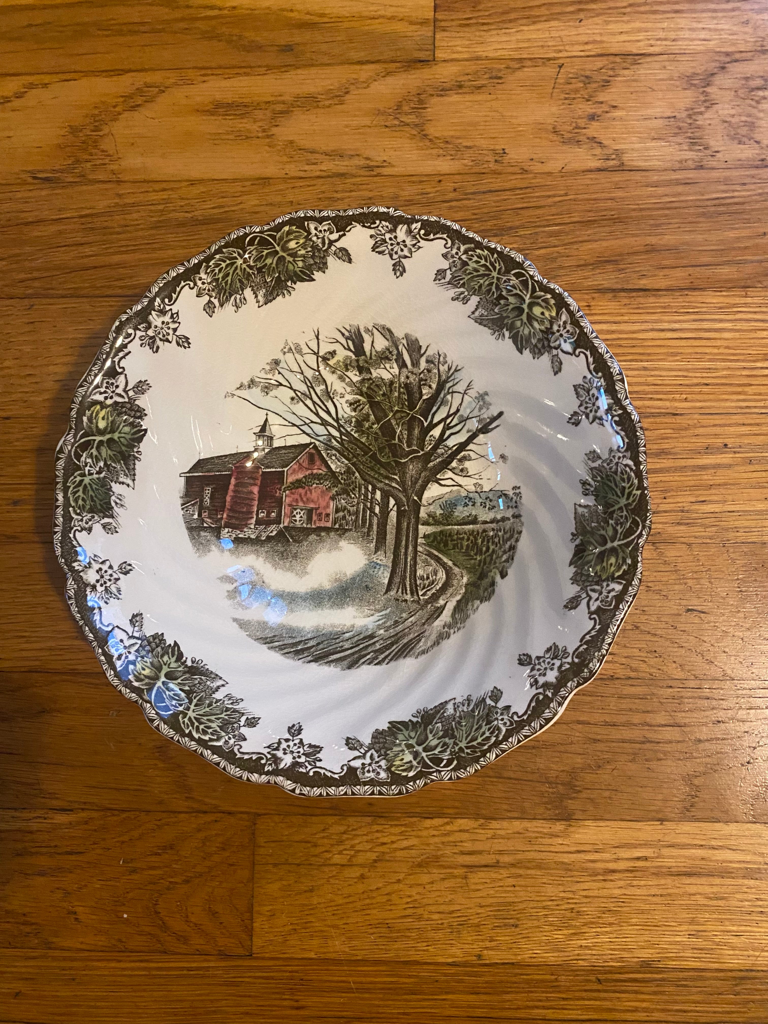 Johnson Bros The Friendly Village  Autumn Mist Serving Bowl