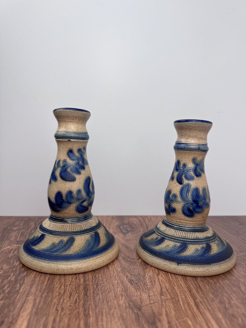 Set of Rowe Pottery Candle Sticks