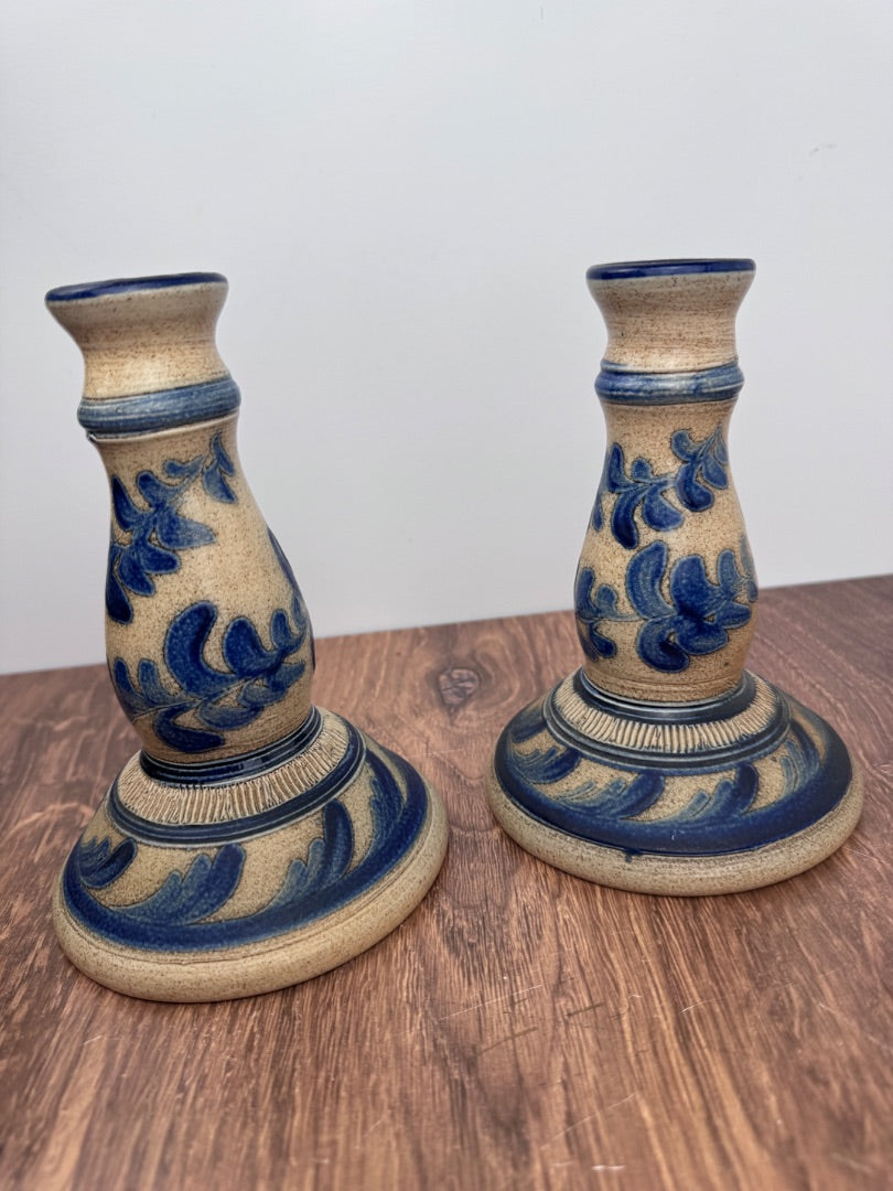 Set of Rowe Pottery Candle Sticks