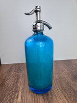 Vintage Blue National Spring Water Co Seltzer Bottle