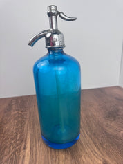 Vintage Blue National Spring Water Co Seltzer Bottle