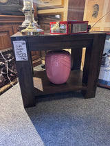 Side Table with Charging Station