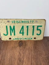 Vintage 1977 Illinois License Plate (1)
