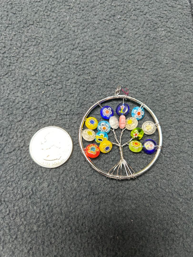Tree with flower beads
