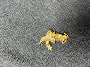 Red/green jester pin