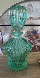 Green Glass Perfume Bottle