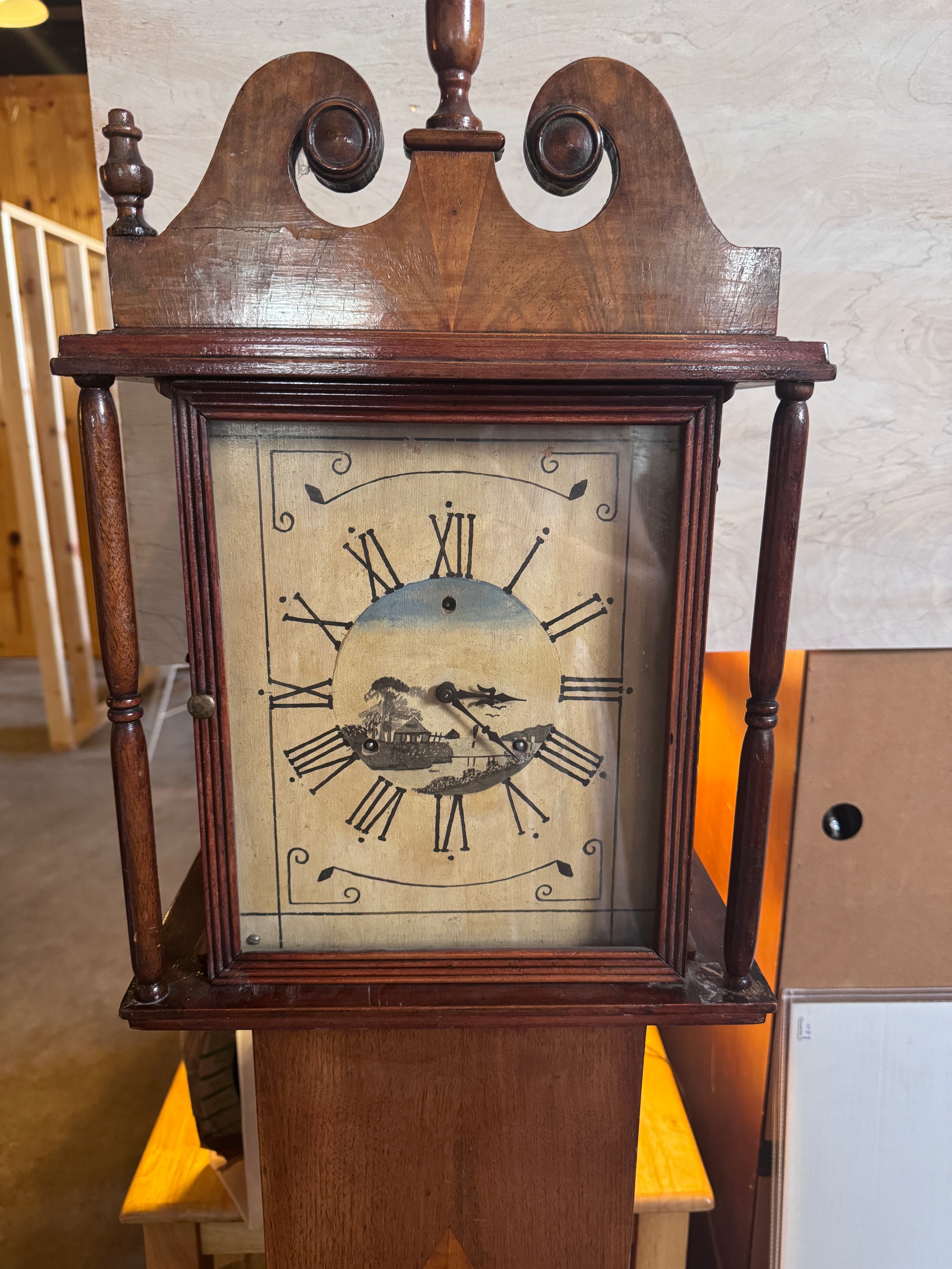 1853 Pennsylvania Dutch Grandfather Clock | No Key | As-is