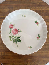 Christineholm Porcelain Rose Pattern Quiche Dish