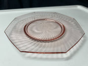 Pink swirled lines med. plate
