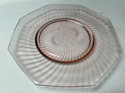Pink swirled lines med. plate