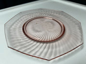 Pink swirled lines med. plate