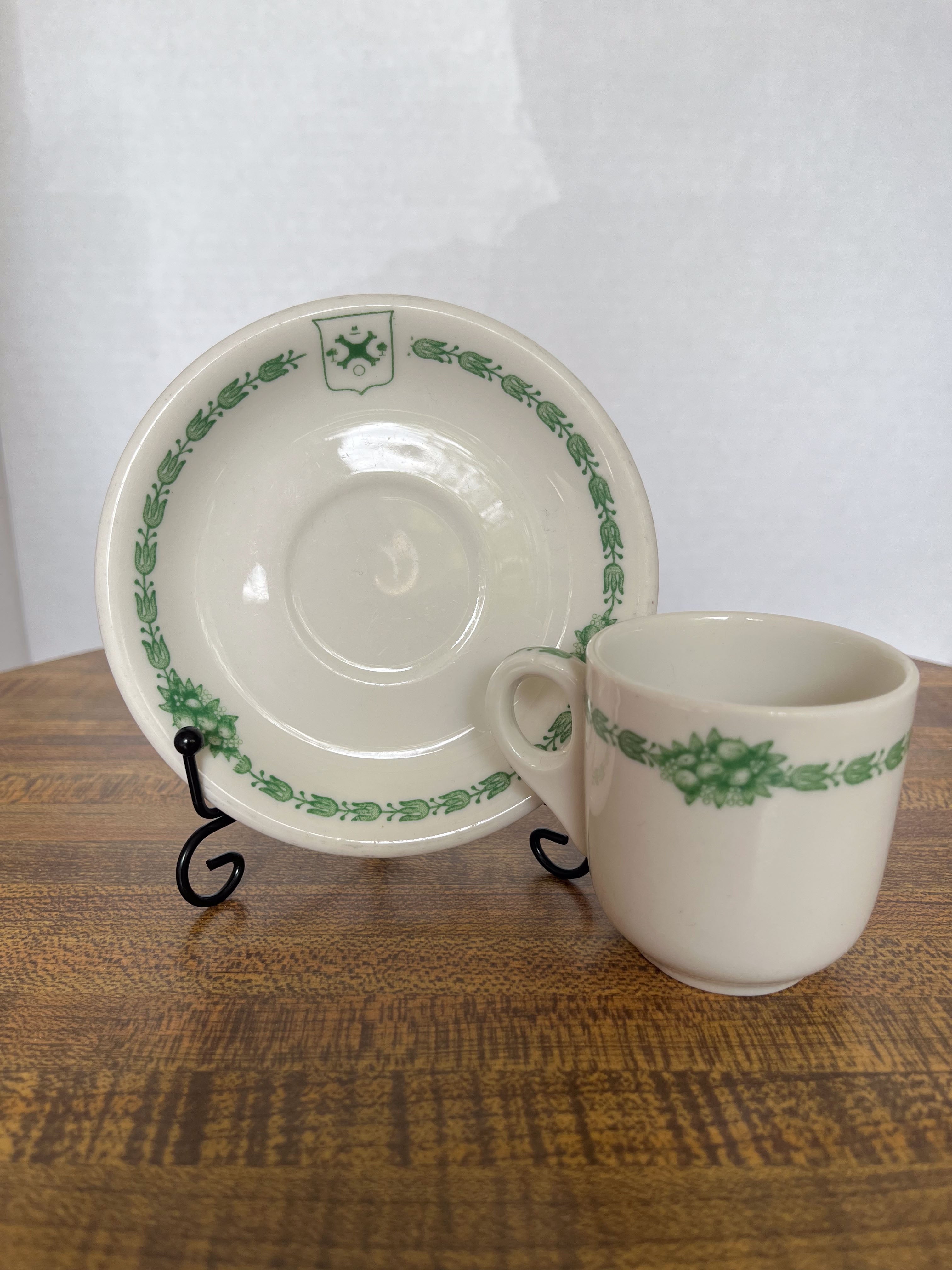 Syracuse China AA-1  St Elmo Espresso Cup and Saucer