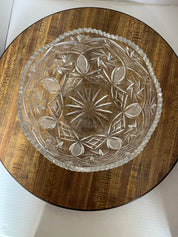 Large Cut Crystal Salad Bowl