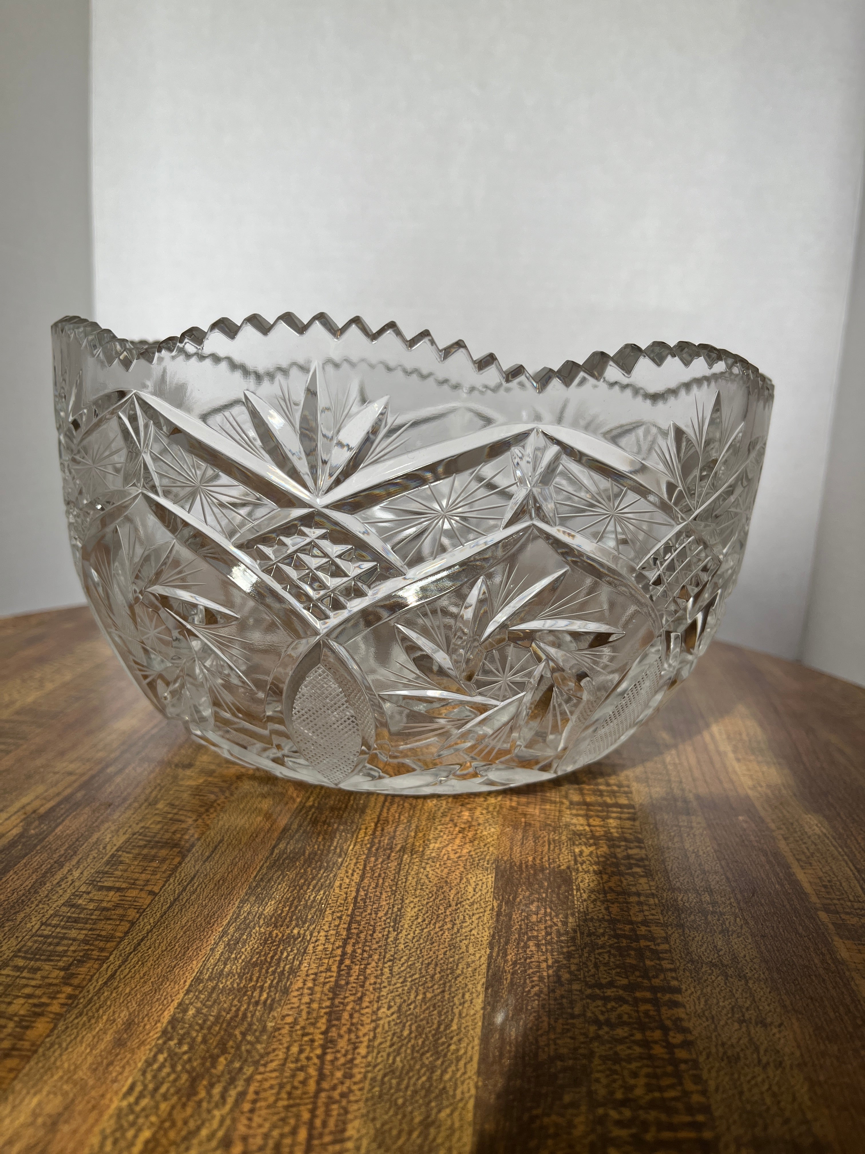 Large Cut Crystal Salad Bowl