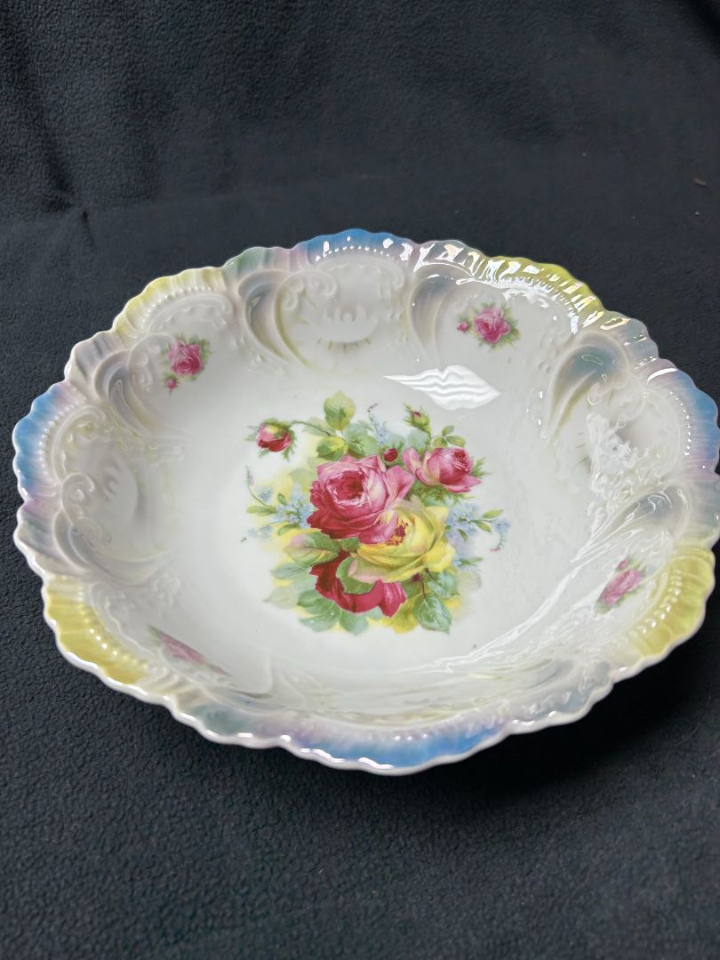 Porcelain Rose Floral Bowl