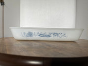 Vintage Glasbake / Jeannette Glass Company Blue Onion Loaf Pan